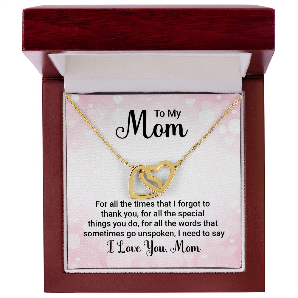 Interlocking Heart Necklace For Mom