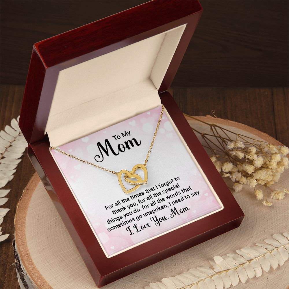 Interlocking Heart Necklace For Mom