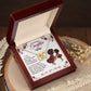 Interlocking Heart Necklace Christmas Gift For Daughter