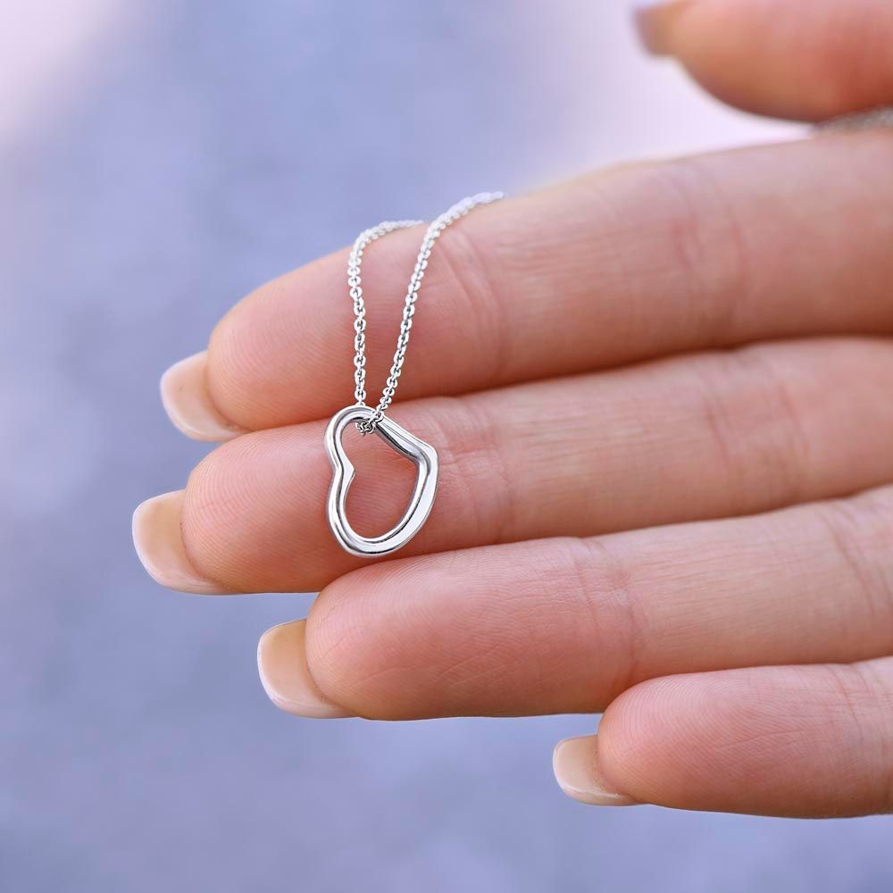 Delicate Heart Necklace Christmas Gift For Bonus Daughter