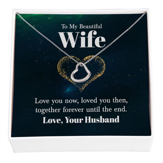 Delicate Heart Necklace For Wife