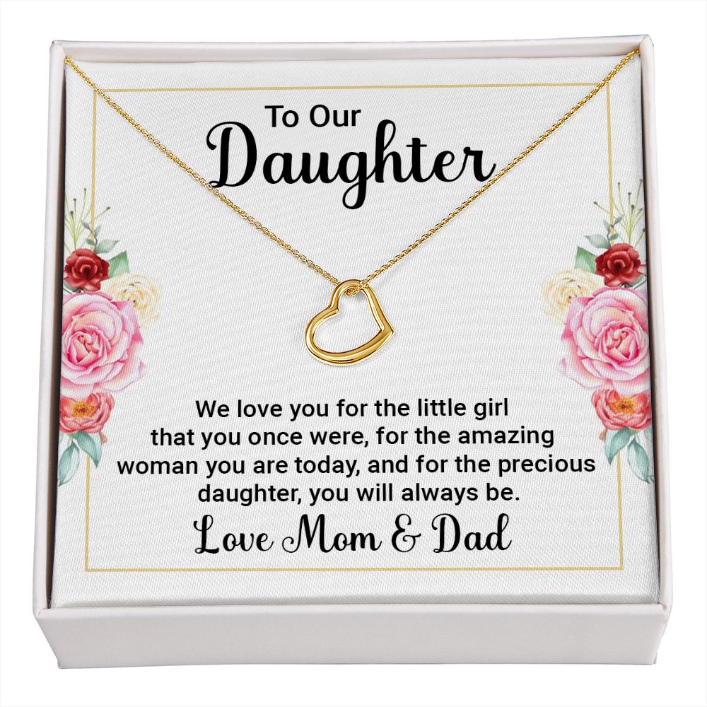 Delicate Heart Necklace For Daughter