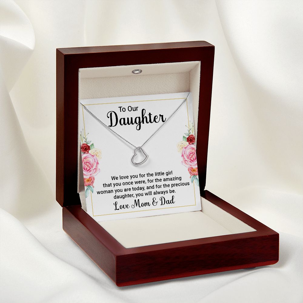 Delicate Heart Necklace For Daughter