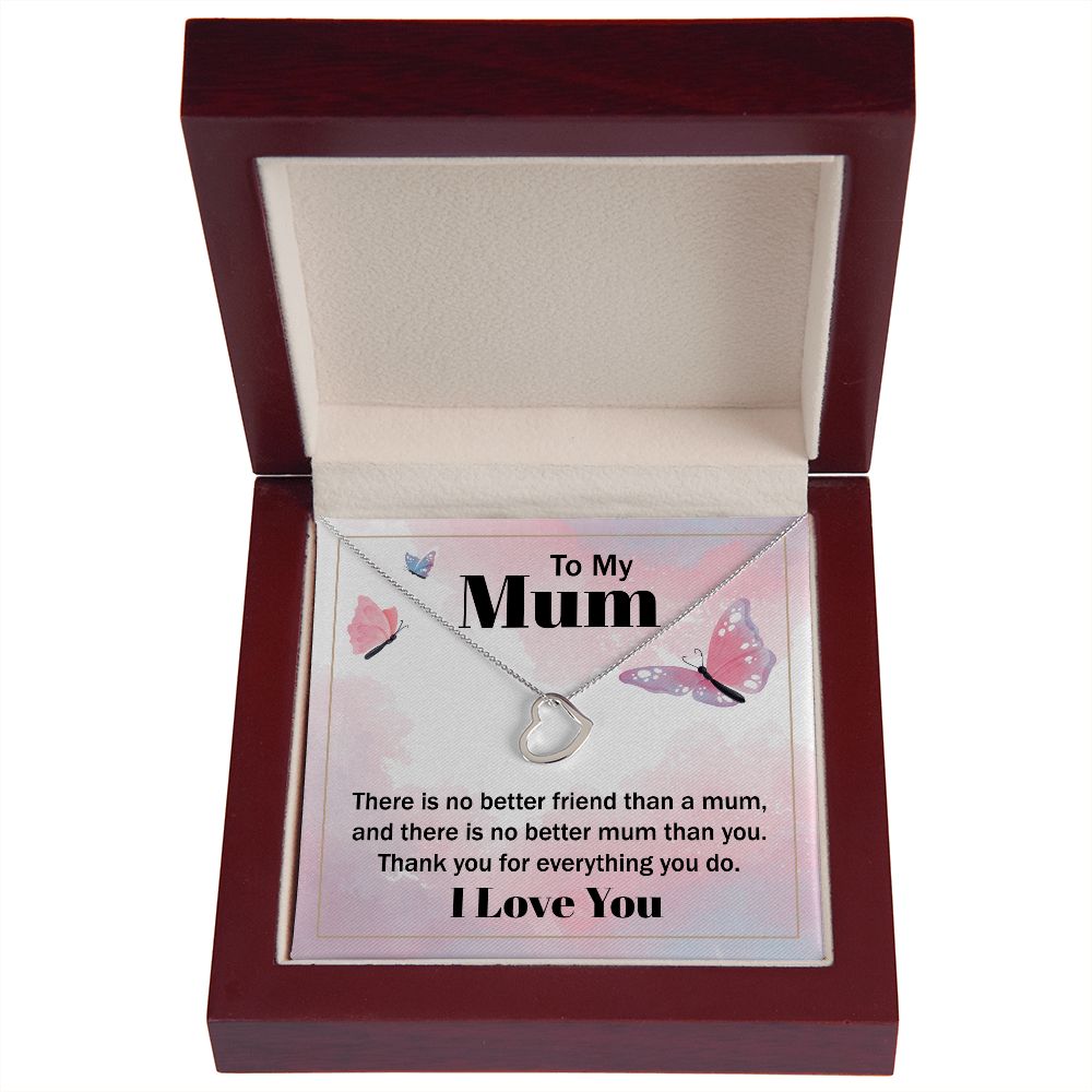 Delicate Heart Necklace For Mum