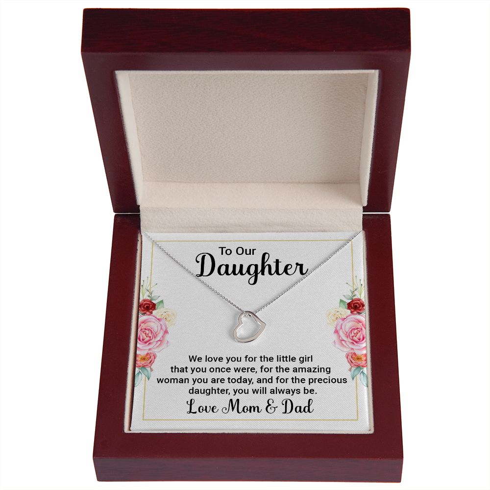 Delicate Heart Necklace For Daughter