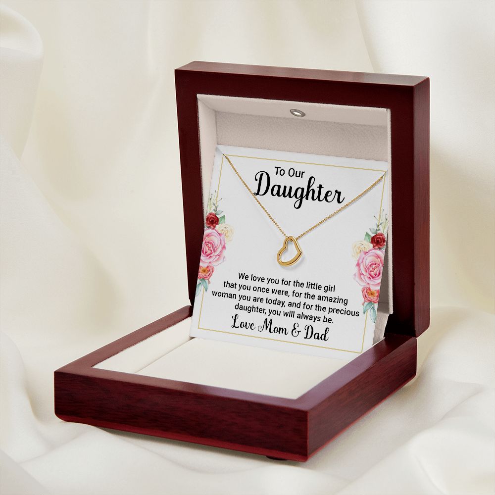 Delicate Heart Necklace For Daughter