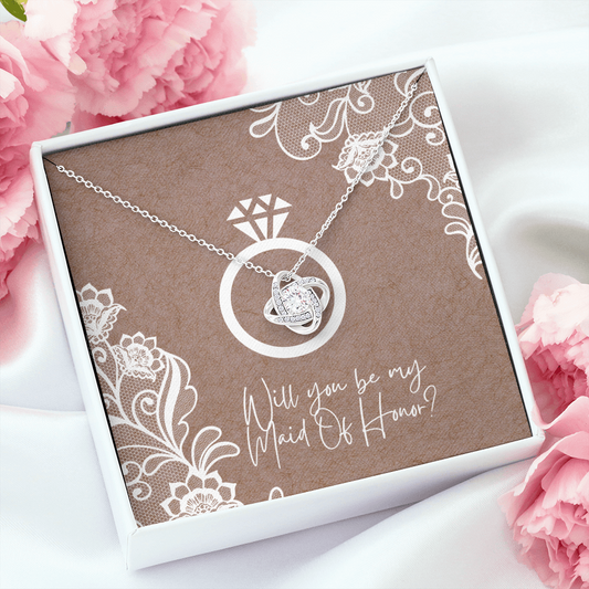 Love Knot Necklace - Maid of Honor Proposal