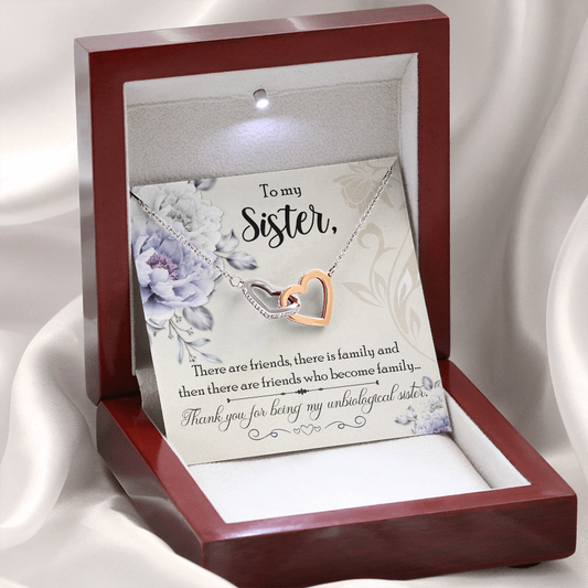 Interlocking Hearts Necklace - Unbiological Sister