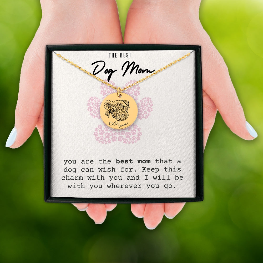 Dog Portrait Necklace - The Best Dog Mom