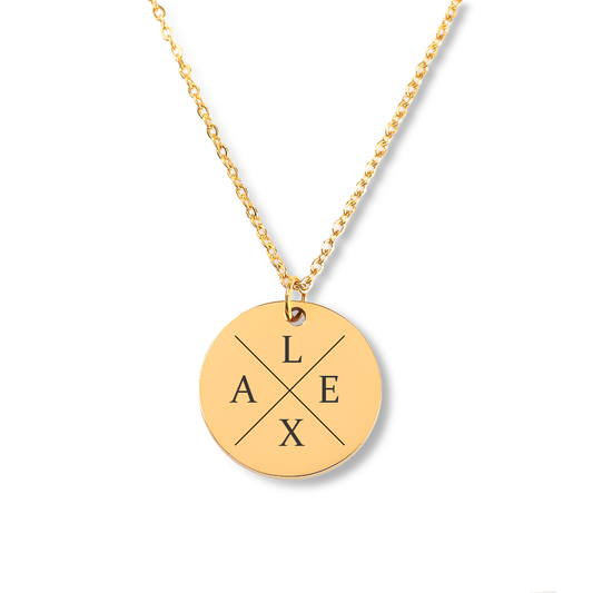 Engraved Initials Necklace