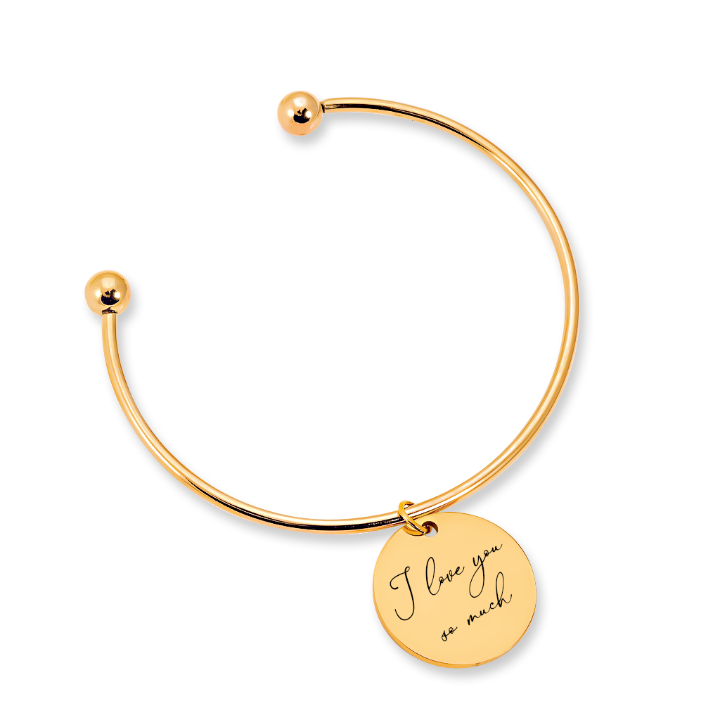 Engraved Handwritten Bangle